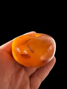 RARE Antique Natural Butterscotch Amber HUGE Drilled Bead 99 Grams